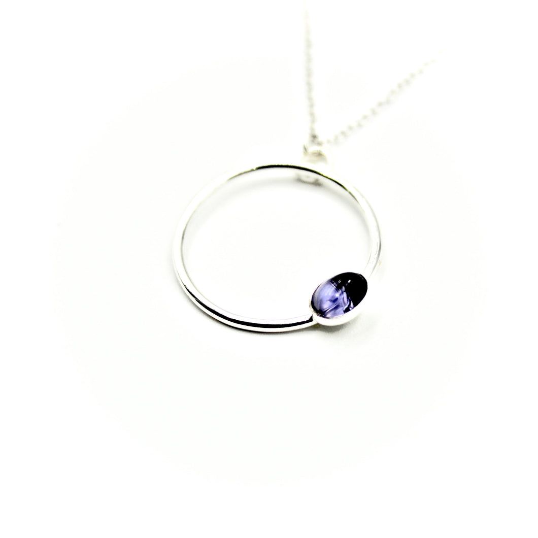 Iolite Circle Necklace