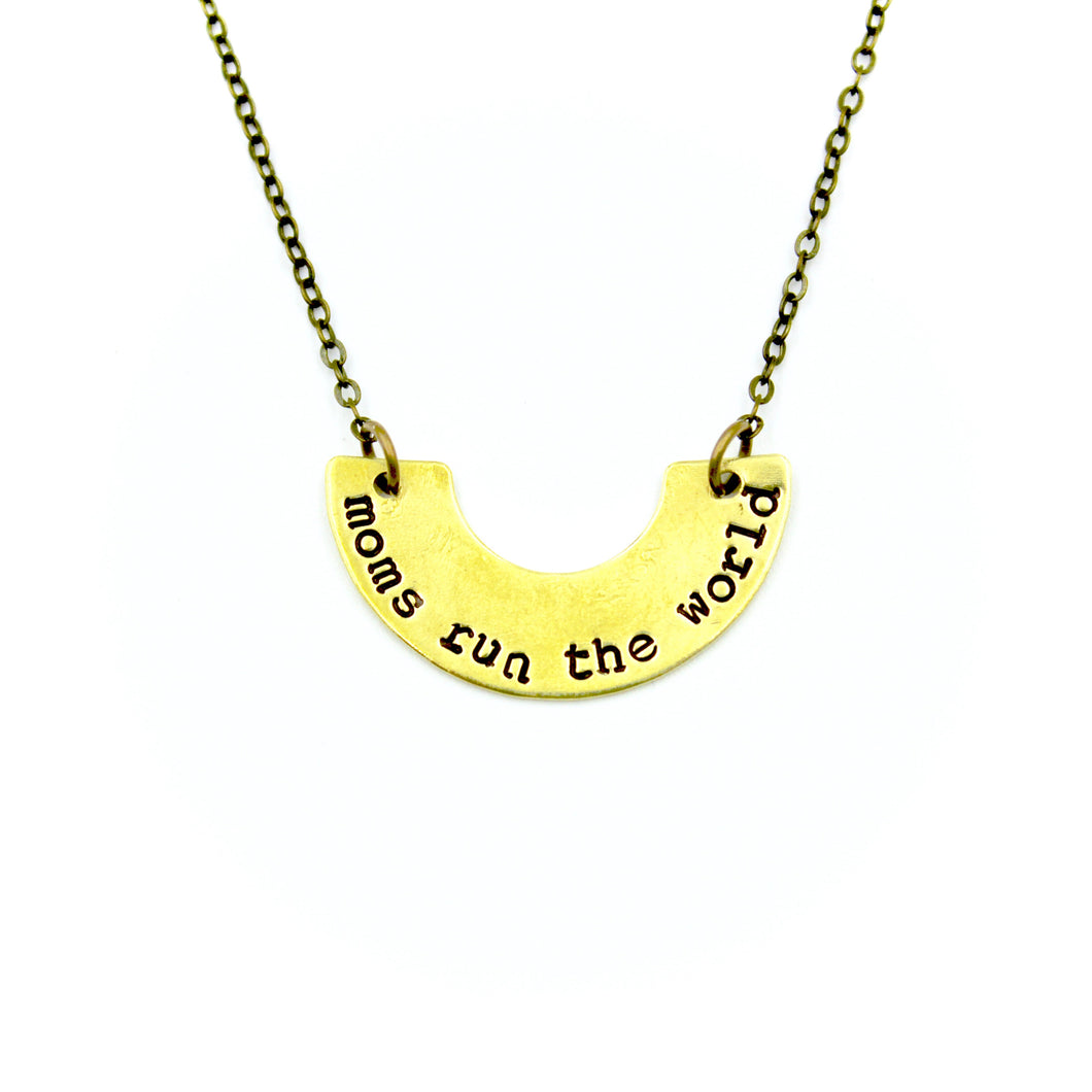 'Moms Run The World' Necklace