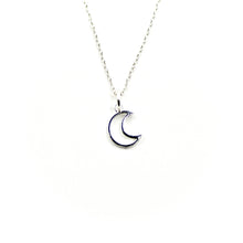 Open Moon Necklace - Sterling Silver