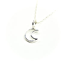 Open Moon Necklace - Sterling Silver