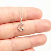 Open Moon Necklace - Sterling Silver