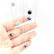 Gemstone Bead & Swivel Frame Necklace