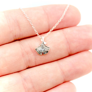 Ginkgo Leaf Necklace - Sterling Silver