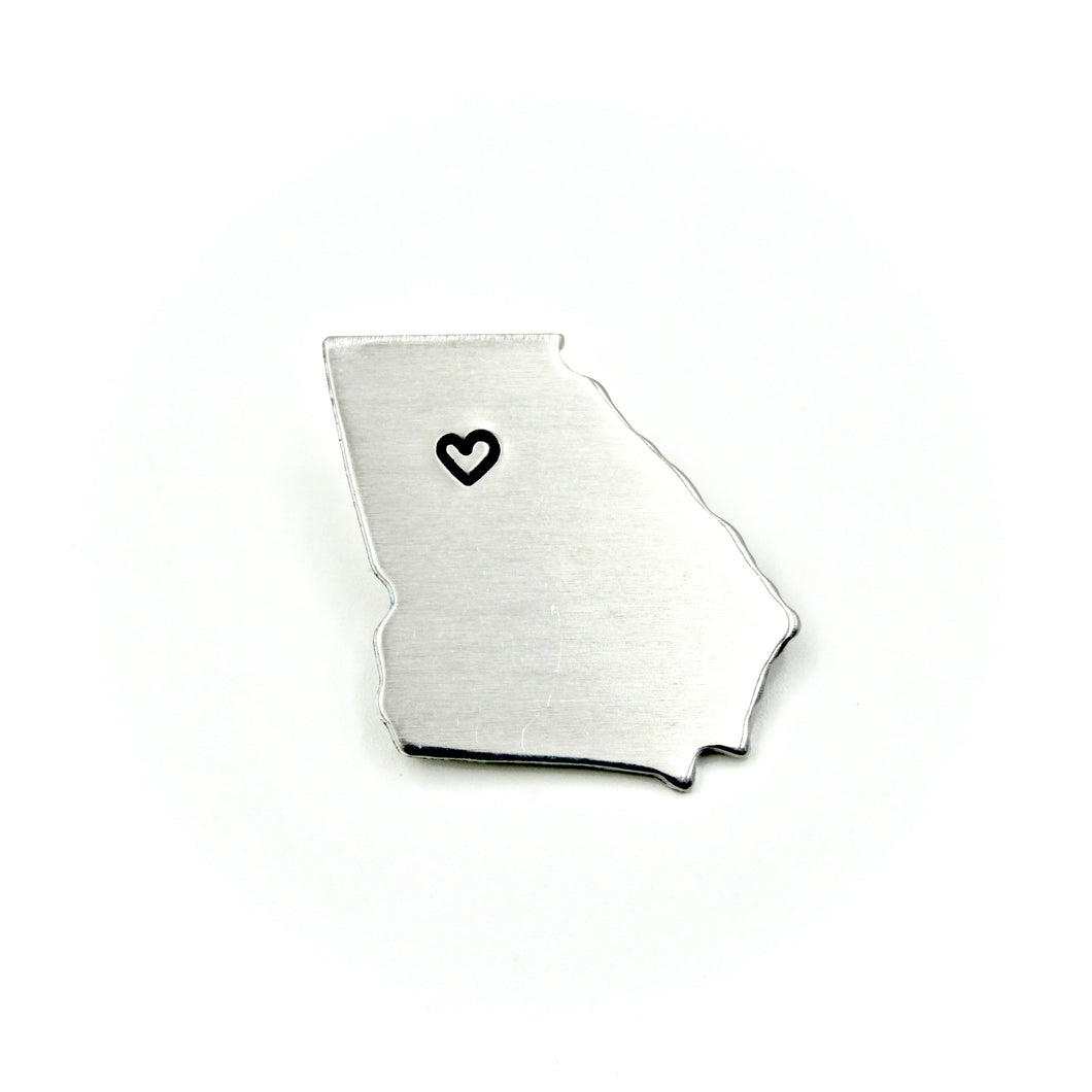 Heart Over Atlanta GA Pin