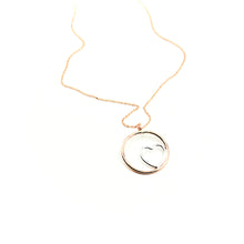 Nestled Heart Rose Gold-Filled Circle Necklace