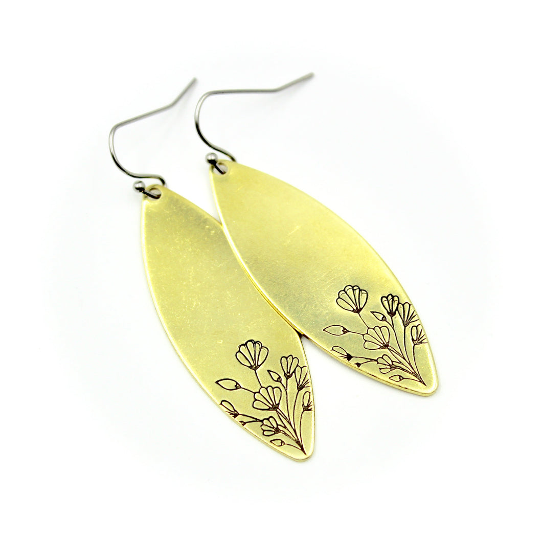 Floral Marquis Earrings