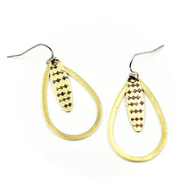 Stamped Teardrop Earrings