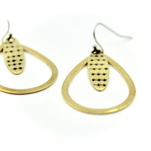 Stamped Teardrop Earrings