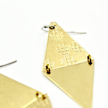 Cross Stitched Triangle Earrings