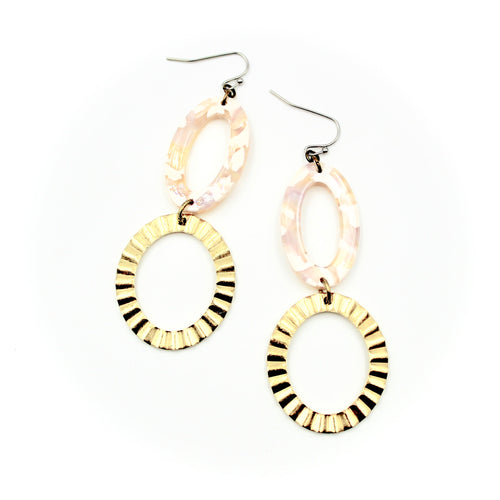 Crinkled Drop Earrings