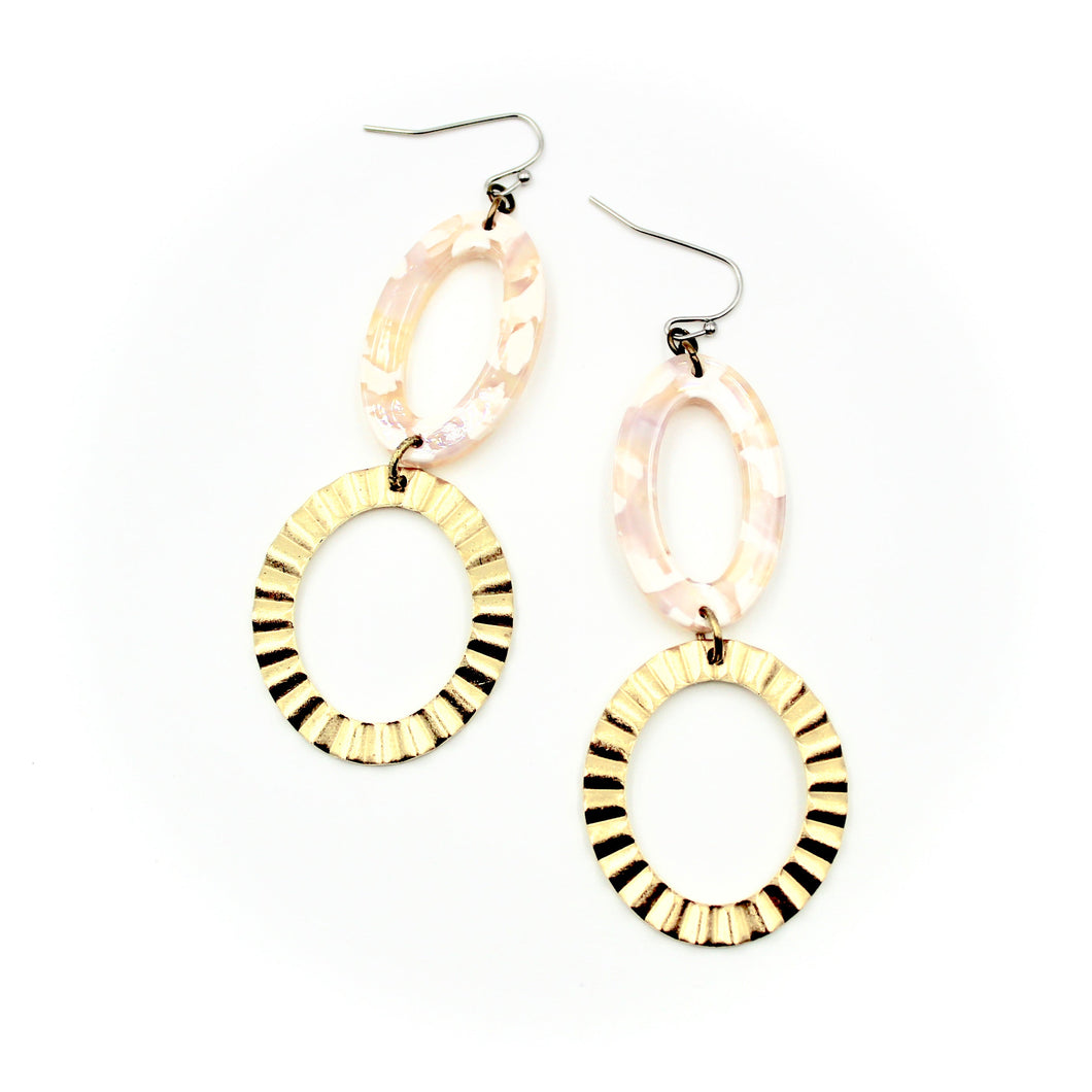 Crinkled Drop Earrings