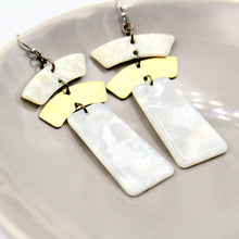 Chunky Drop Earrings - White