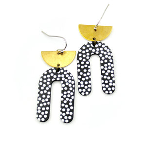 Polka Dot Earrings (Black)