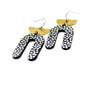 Polka Dot Earrings (Black)