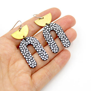 Polka Dot Earrings (Black)