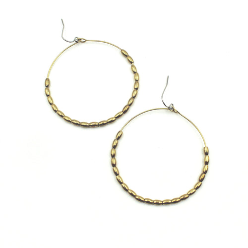 Metal Bead Hoops