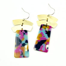 Chunky Drop Earrings - Neon