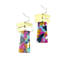 Chunky Drop Earrings - Neon