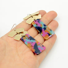 Chunky Drop Earrings - Neon