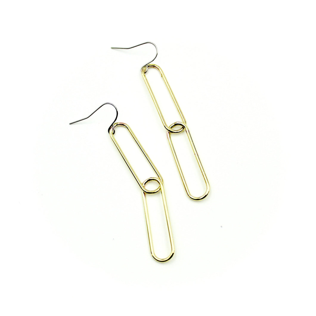 Paperclip Link Earrings