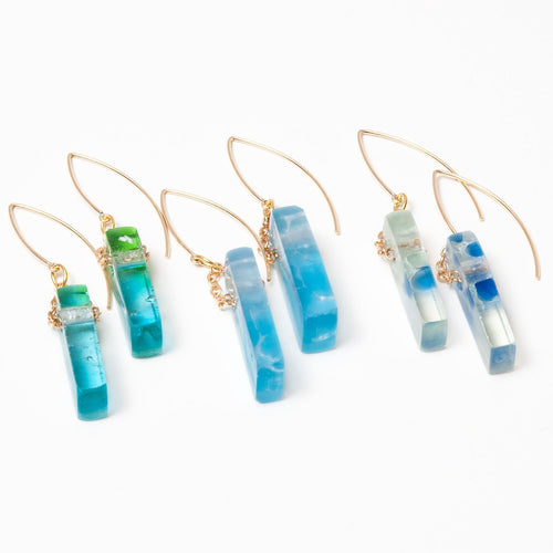 Mosaic Stiletto Gold Filled Earrings
