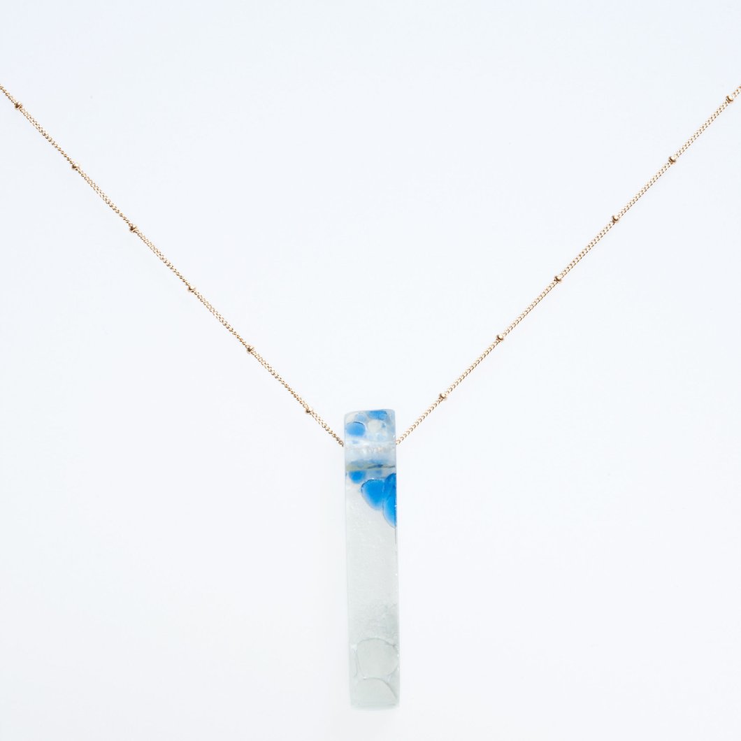 Mosaic Stiletto Gold Filled Necklace