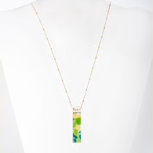 Mosaic Stiletto Gold Filled Necklace