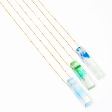 Mosaic Stiletto Gold Filled Necklace