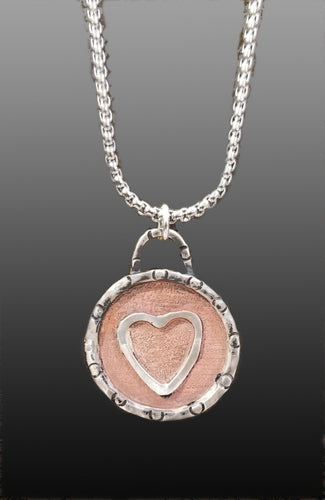 Medium Round Heart Pendant