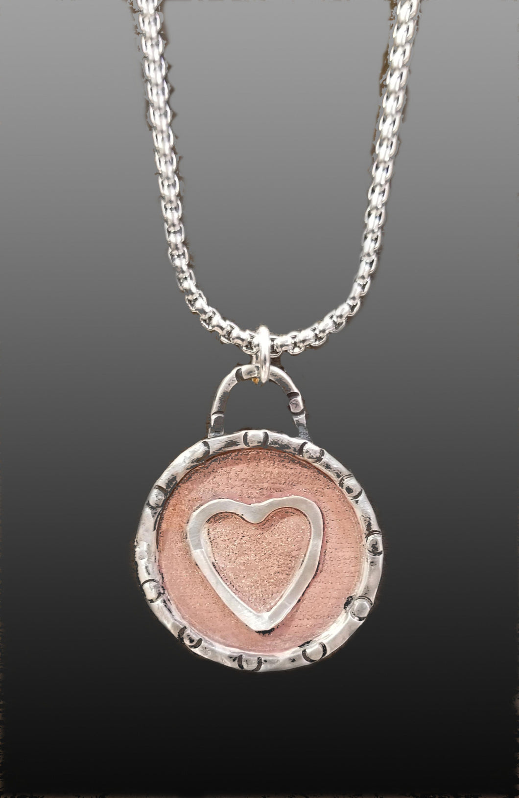 Medium Round Heart Pendant