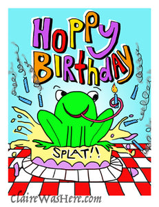 Hoppy birthday (frog)