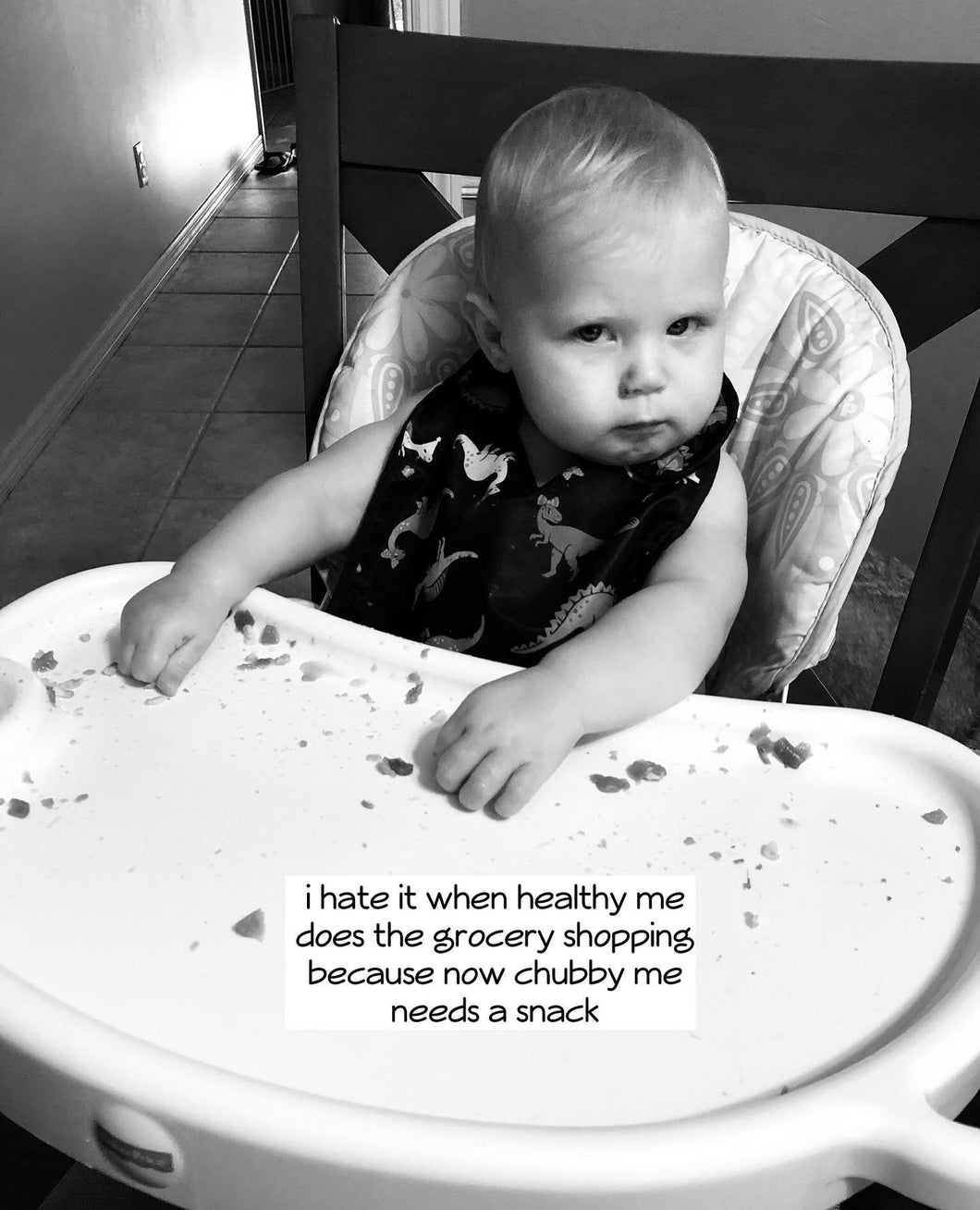 I hate it when healthy me does the grocery shopping because now chubby me needs a snack