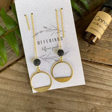 Gold Threader Diffuser Earrings - Geometric Circle