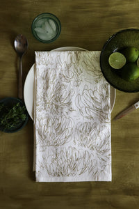Large Clover Flower Print Tea Towel