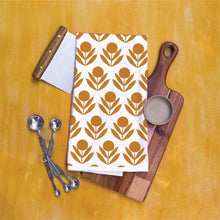 Scandinavian Flowers Print Tea Towel