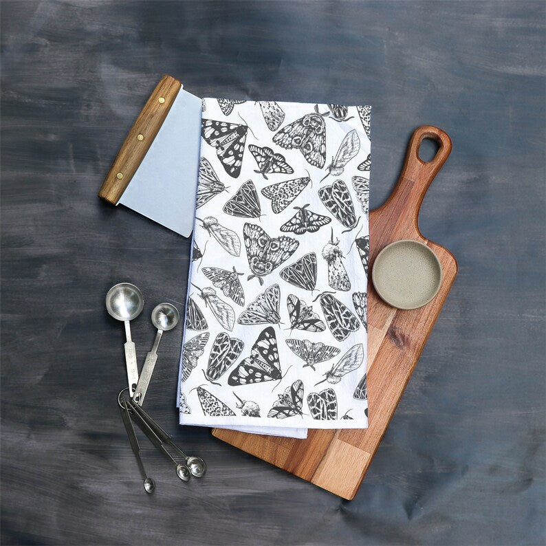 Moth Print Tea Towel