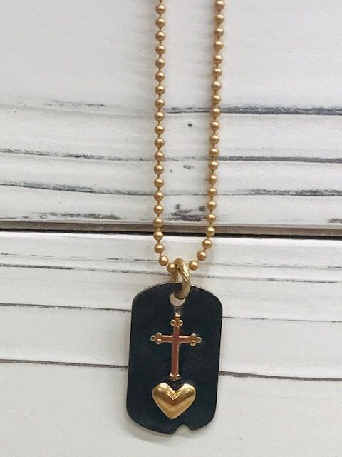 Cross/ Heart Dog Tag
