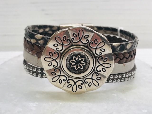 Grey multi strand bracelet