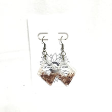 Medium Wood and Epoxy Earrings