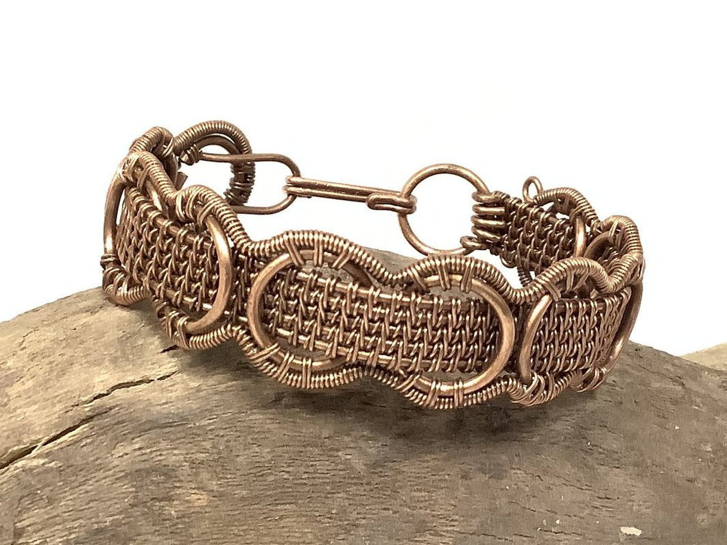 Handwoven Copper Wire Bracelet