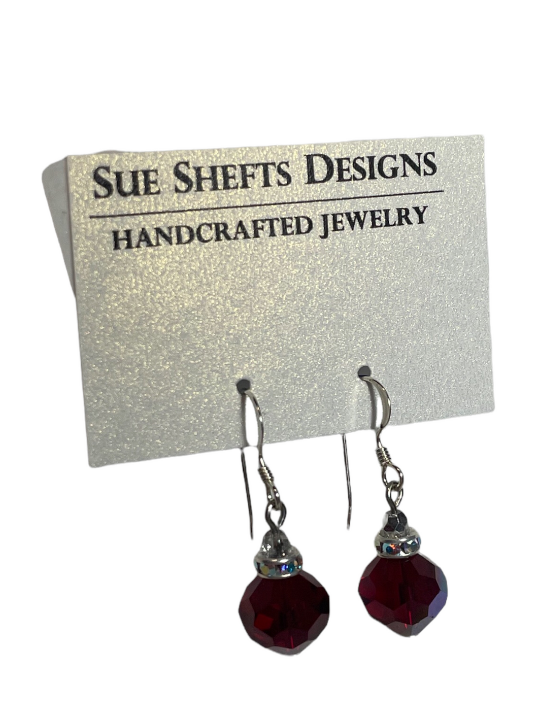 Large round deep pink earrings