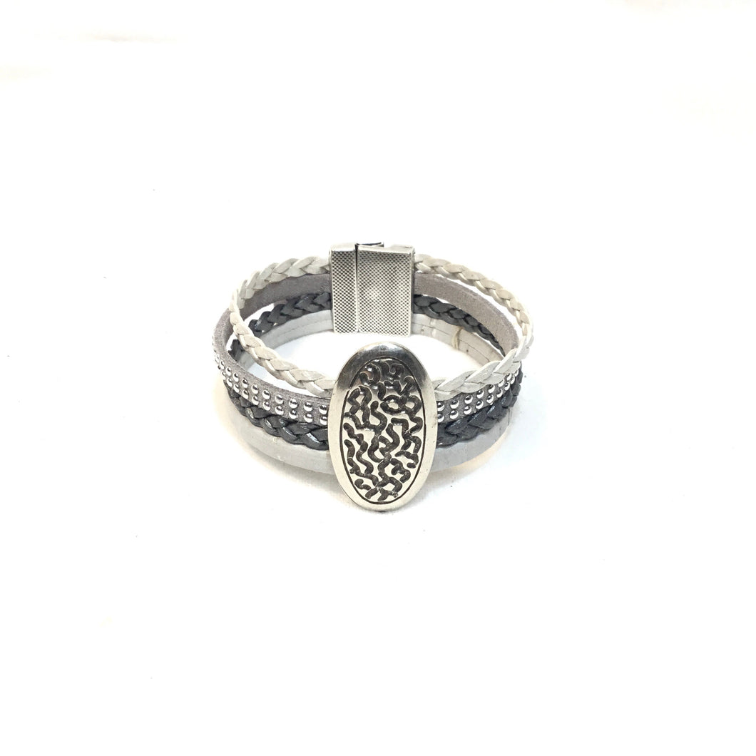 Oval Silver Slider and Magnet