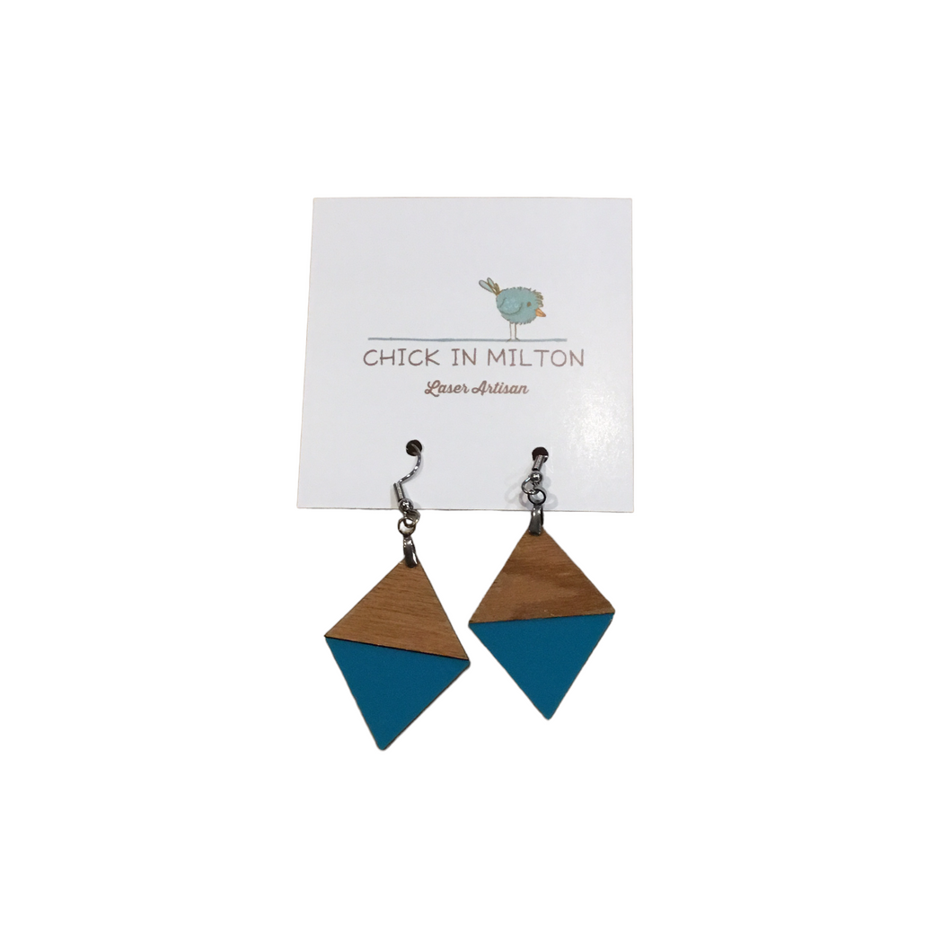 Diamond Aqua Earrings