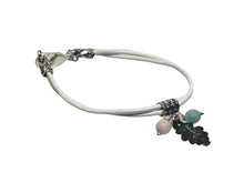 White leather bracelets