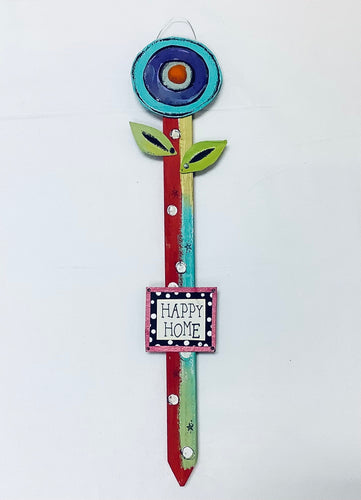 Flower Stake - Happy Home
