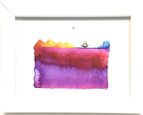 New Worlds White Framed Print - Your Map to Anywhere