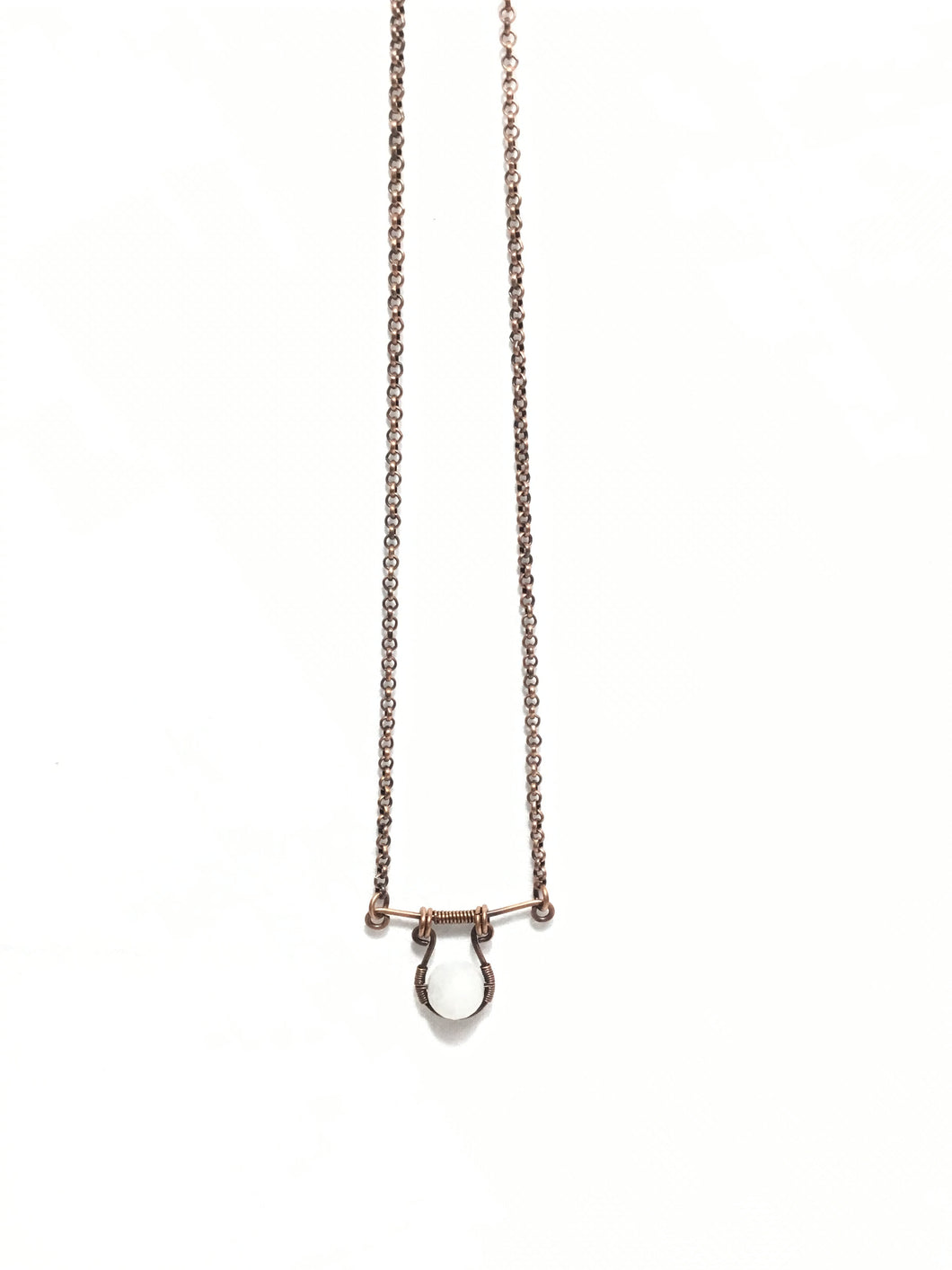 Horseshoe Necklace with Quartz