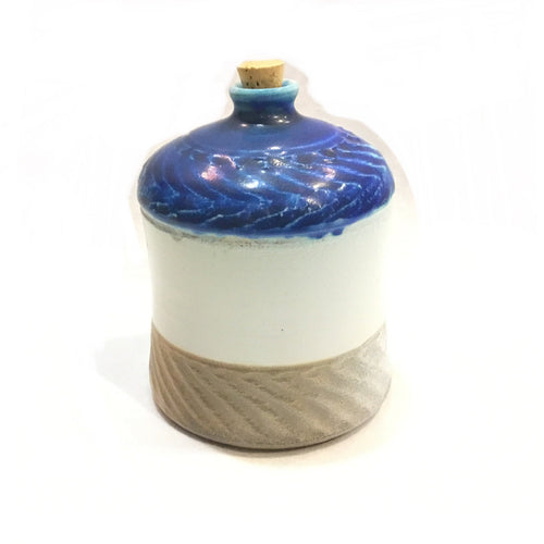 Bottle - Blue, White, and Beige