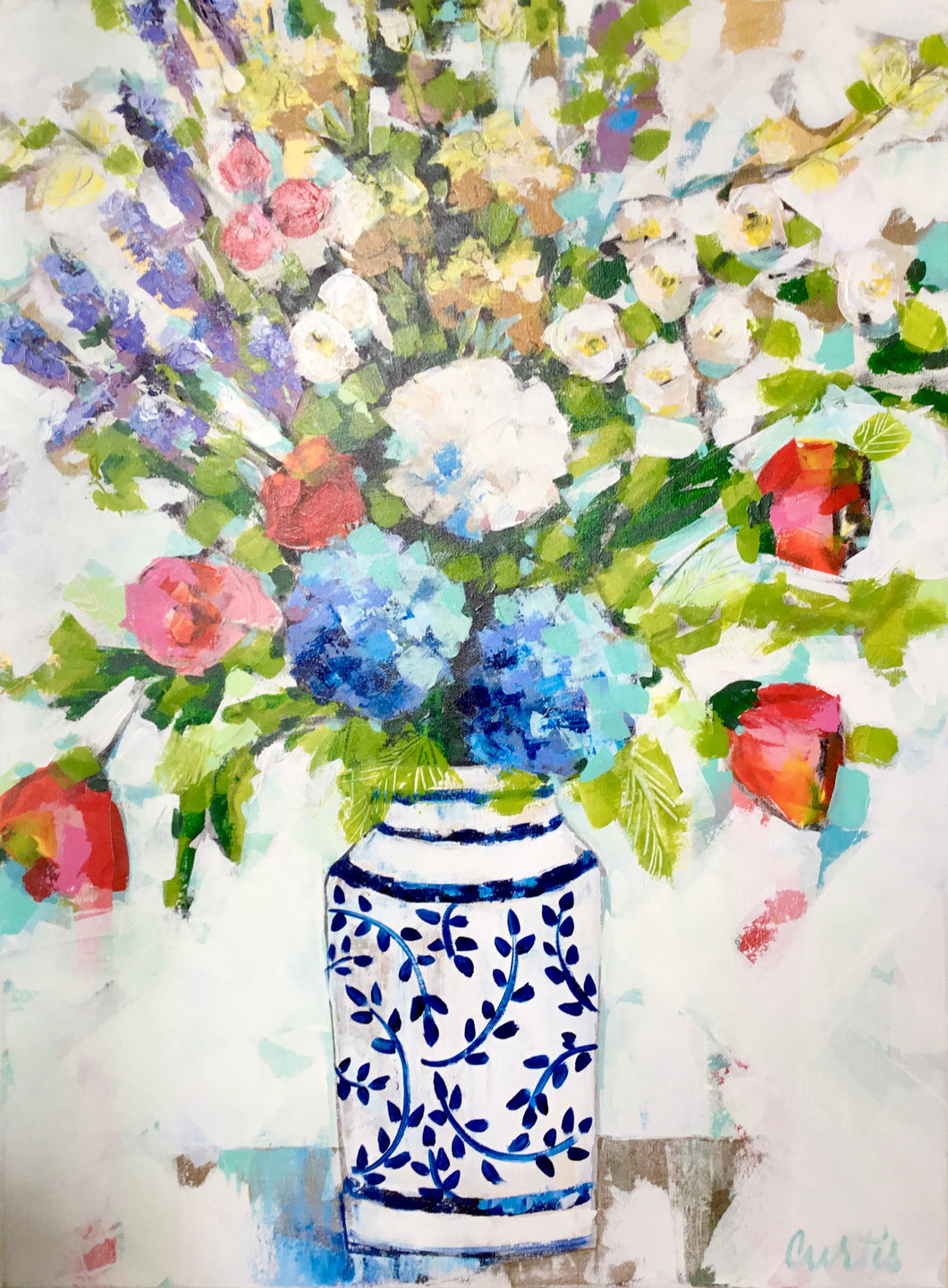 Floral Centerpiece Blue