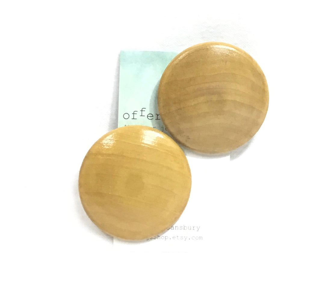 Large Wood Earrings